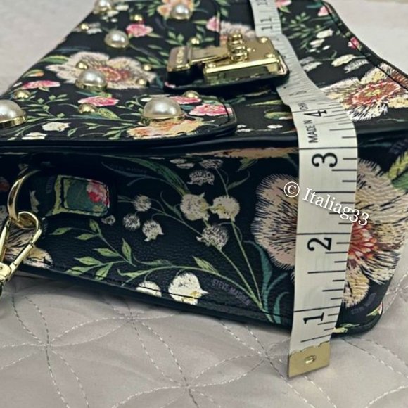 STEVE MADDEN Purse BSOPHIA $78 Flowers Pearl Beaded Handbag Multicolor NWOT - Picture 6 of 16